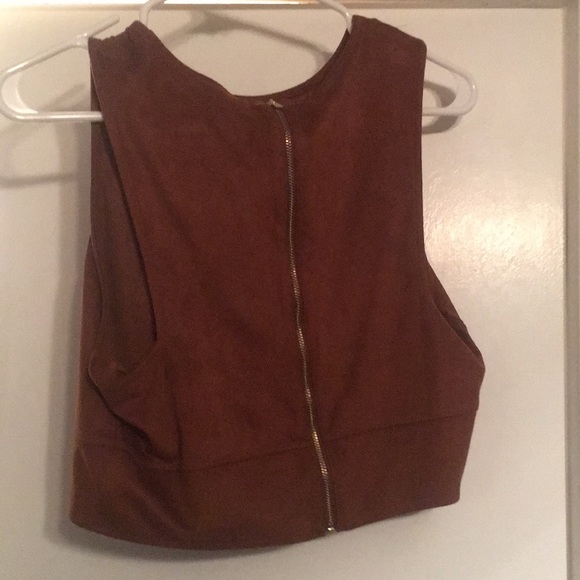 Carmel/brownish crop top - Picture 2 of 4